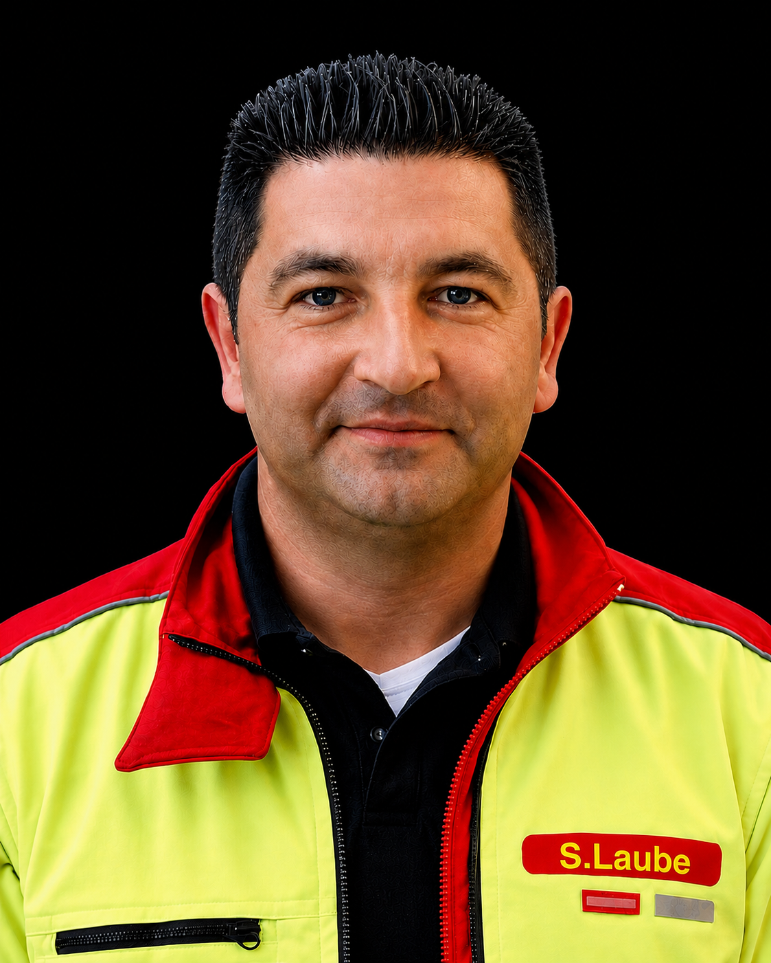 Sascha Laube in Einsatzkleidung